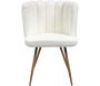 Chaise assise en tissu bouclette blanc Ariel - CMP-4728