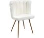 Chaise assise en tissu bouclette blanc Ariel