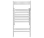 Chaise pliante en bois blanc - 5