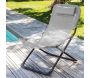 Chaise relax en acier et toile Easy - PROLOISIRS