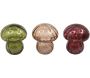 Champignon led en verre 13.5 x 16 cm (Lot de 3)