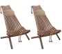 Chilienne en bois EcoChair avec coussin (Lot de 2)