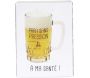 Chope à bière en verre Humour 440 ml - LAC-0337