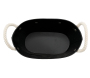 Corbeille ovale en métal laqué noir Bonheur - AUB-3576