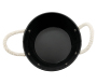 Corbeille ronde en métal laqué noir Bonheur - AUB-3575