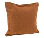 Coussin en coton velours Rouille