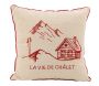 Coussin en lin et coton La vie de Chalet - AUB-6800