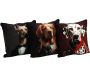 Coussin en polyester imprimé animaux 45 x 45 cm (Lot de 3)