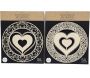 Décoration murale Coeur en bois sculpté (Lot de 2)