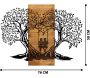 Décoration murale en métal et bois Amoureux sur balançoire - ASI-0114