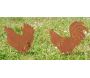 Décors de jardin en métal poule + coq (lot de 2) - 6