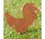 Décors de jardin en métal poule + coq (lot de 2) - 5