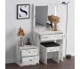 Ensemble coiffeuse avec miroir, petite commode et tabouret Nice - 5