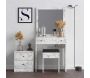 Ensemble coiffeuse avec miroir, petite commode et tabouret Nice - HANAH HOME