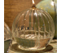 Ensemble lampe à huile en verre strié Sphere avec huile de paraffine offerte - BAZARDELUXE