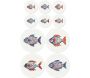 Ensemble sets de table en vinyle et dessous de verre Fish