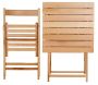 Ensemble table 60 x 60 cm et 2 chaises pliantes en bois - 94,90