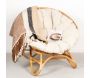 Fauteuil Papasan en rotin + coussin - AUBRY GASPARD