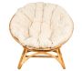 Fauteuil Papasan en rotin + coussin - AUB-6722