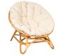 Fauteuil Papasan en rotin + coussin