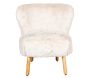 Fauteuil effet fourrure blanche - AUB-6913