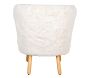 Fauteuil effet fourrure blanche - 7