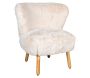 Fauteuil effet fourrure blanche