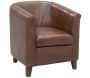 Fauteuil club en cuir de buffle