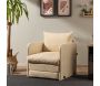 Fauteuil convertible en tissu Saga - 7