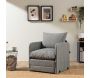 Fauteuil convertible en tissu Saga - 7