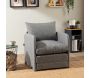 Fauteuil convertible en tissu Saga - 8