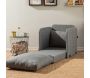 Fauteuil convertible en tissu Saga - HANAH HOME