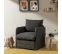 Fauteuil convertible en tissu Saga - 7