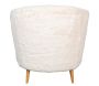 Fauteuil effet fourrure blanche - AUB-6908