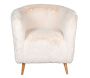 Fauteuil effet fourrure blanche - 6