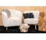 Fauteuil effet fourrure blanche - AUBRY GASPARD