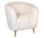 Fauteuil effet fourrure blanche