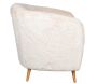 Fauteuil effet fourrure blanche - 7