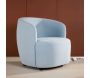 Fauteuil en tissus bleu Bobbo - VENTURE HOME