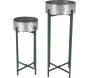 Jardinière sur pied en zinc intérieure extérieure (Lot de 2) - ESS-1101