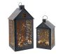 Lanternes en métal noir Maison Cerf (lot de 2)