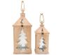 Lanterne en pin et métal Sapin (Lot de 2) - AUBRY GASPARD