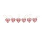 Lot de 6 coeurs en tissu vichy