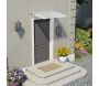 Marquise de porte en aluminium blanc et polycarbonate double paroi Lyra - Canopia by Palram