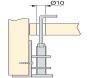 Niveleurs circulaires M10 avec capuchon et support de meuble (Lot de 10) - EMU-0338