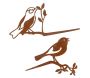 Décors de jardin en métal Oiseaux (lot de 2)