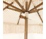 Parasol en macramé avec mât en teck - 399