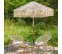 Parasol en macramé avec mât en teck - 5