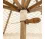 Parasol en macramé avec mât en teck - MOR-0217