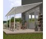 Pergola à adosser en aluminium blanc et polycarbonate Olympia - Canopia by Palram